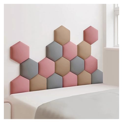 Panneau mural rembourré 3D autocollant pour tête de lit de chambre