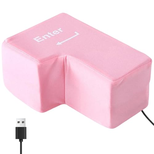 Gran tecla de entrada, cojín antiestrés con cable USB, teclado multifunción, herramientas de ventilación para aliviar el estrés, botón de entrada, herramientas de alivio del estrés para oficina, hogar