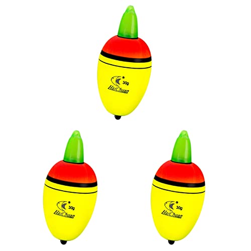 BESPORTBLE 3pcs Fishing Bobbers Floats Lighted Bobbers for Fishing Corks Foam Floats Fishing Night Light Fish Bait Fishing Glow Sticks Fishing Buoy Floaties Swimbait Oversized Apodrift