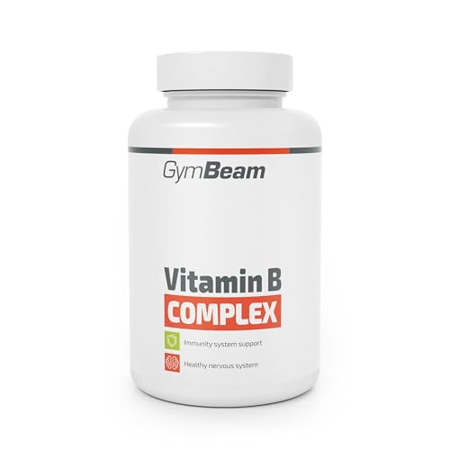 GymBeam Vitamina B Complex - Integratore con 8 Vitamine B Essenziali per il Sistema Nervoso, Cuore e Psiche - Vitamina B Complex per Vista, Pelle e Capelli Sani - 1 Compressa al Giorno, 120 cpr