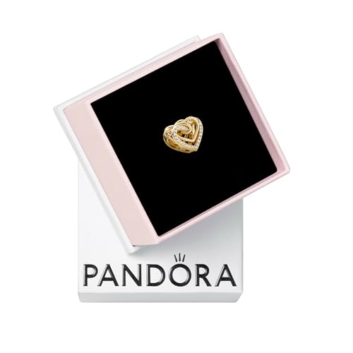 PANDORA Sparkling Entwined Hearts Charm - Compatible Moments - Stunning Womens Jewelry - Gift with Gift Box - Made Shine & Cubic Zirconia