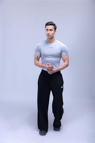 Image of COITONIC Men's Half Sleeve Compression T-Shirt - Athletic Base Layer for Gym, Sports & Fitness Training