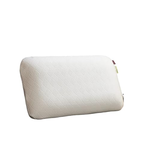 LUKYWANG Almohada Latex Núcleo de Almohada de látex Natural con protección de Masaje Transpirable for la Columna Cervical Almohada de Pan Almohada Blanda(White)