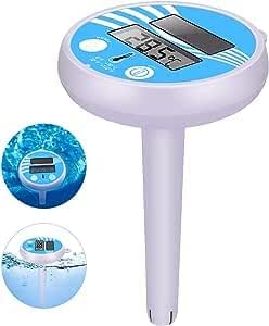 Termometro per piscina galleggiante, Termometro solare a colori a LED