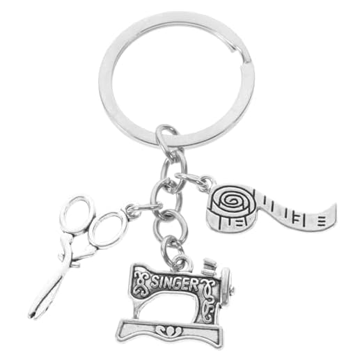 TENDYCOCO Chaveiro De Máquina De Costura Chaveiro De Carro Antigo Fabricação De Joias Artesanais Diy Chaveiro Criativo Chaveiro Decorativo Enfeites De Saco Pingente Tesoura Liga De Zinco