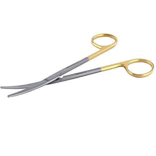 Best for Surgery Hochwertige professionelle schmale Hartmetall Metzenbaum-Standard Universal-Schere beide Seiten stumpf 14cm gebogen rostfrei Cover