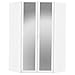 Rauch Möbel Bremen Eckschrank Kleiderschrank Schrank in Weiß mit Spiegel 2-türig inklusive Zubehörpaket Basic 1 Kleiderstange, 9 Einlegeböden BxHxT 117x199x117 cm