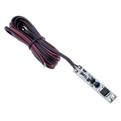 Evotrade Canaleta empotrable para tiras LED (máx. 10 mm) Perfil de aluminio con cubierta – 2 metros – Acabado a elegir + tiras LED (por metro) (interruptor regulador)