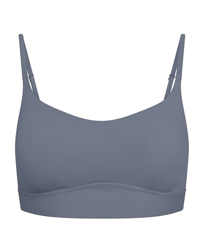 Harper Wilde Bliss Scoop Adjustable Bralette - Ultra-Soft & Lightweight, Wire-Free Scoop Neck Bralette for Women - Large Steel