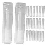 OUNONA 100 Stück Lippenbalsam Röhrchen aus PP Leere Lipgloss Tubes mit Transparentem Deckel...