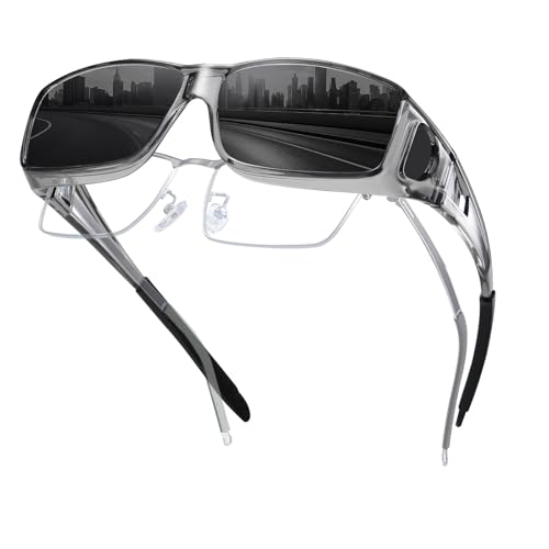 Image of HAOLOTA Night Vision Driving Over Glasses, Polarized Nighttime Glasses Men Women Anti Glare Yellow Tinted Lens