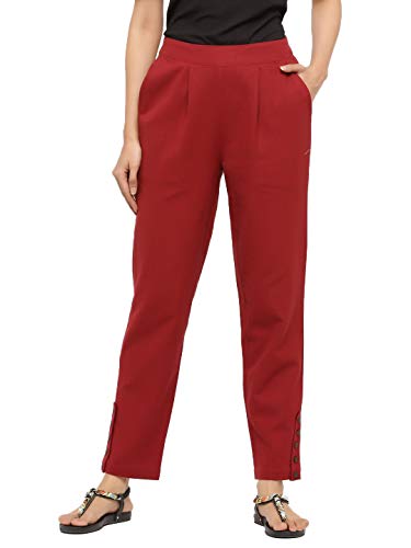 Image of Jaipur Kurti Women's Pleat-Front Regular Pants