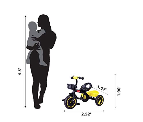 Image of LuvLap Joy Baby Tricycle Yellow