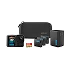 GoPro Pack d'alimentation étendu HERO13 Black : Comprend Un Chargeur Double, 3 Batteries Enduro, Une Carte microSD de 64 Go, Un Support adhésif incurvé et Un étui pour Appareil Photo