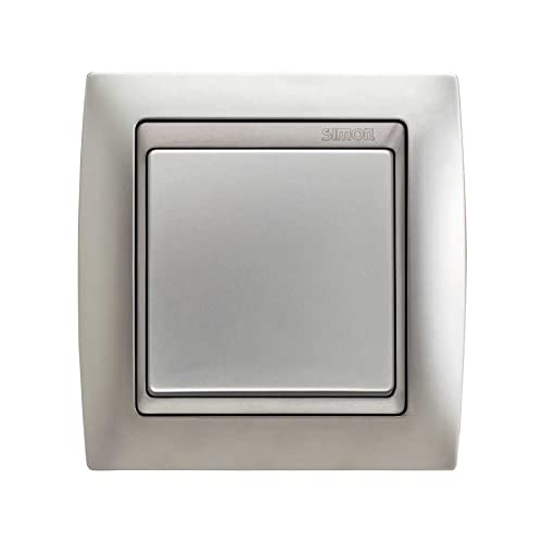 Simon 82924-33 placa de pared y cubierta de interruptor Aluminio