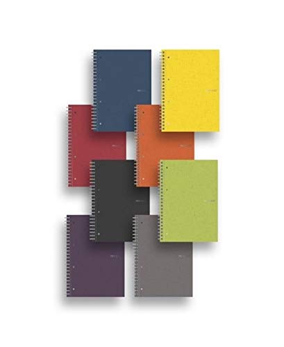 Image of Fabriano Ecoqua A4 Sprial Bound Lined Notebook Black