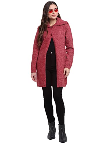 Image of Global Republic Knit Regular Fit Collar Neck Full Sleeves Waist Coat For Women