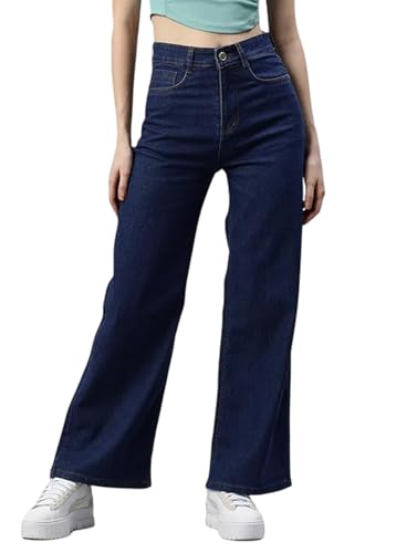 Image of ADBUCKS Wide Leg Jeans for Women | Jeans Pant for Women | High Rise Jean I
