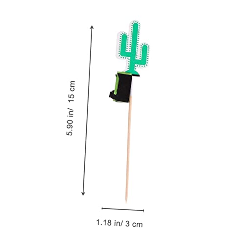 jojofuny 40 Pçs Decoração Em De Havaí Topper De Frutas Decorações De Fiesta Decorações Cactos Decora