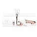 Produktbild Staple & Stick Acryl Lucite Bundle | Premium Hefter, Klebebandspender, Schere, Heftklammerentferner, Lineal Geschenkset | Clear Stationery Desk Zubehör | |Roségold|