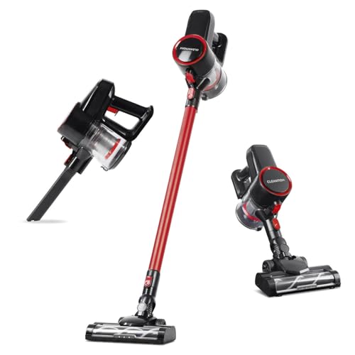 CLEANmaxx kabelloser Akku-Zyklon-Staubsauger | Leistungsstarker Handstaubsauger inkl. 800 ml beutellosem Staubbehälter | Bodensauger mit Edelstahl- & HEPA-Filter | Mit elektr. Bodendüse & LED-Licht CLEANmaxx kabelloser Akku-Zyklon-Staubsauger | Leistungsstarker Handstaubsauger inkl. 800 ml beutellosem Staubbehälter | Bodensauger mit Edelstahl- & HEPA-Filter | Mit elektr. Bodendüse & LED-Licht