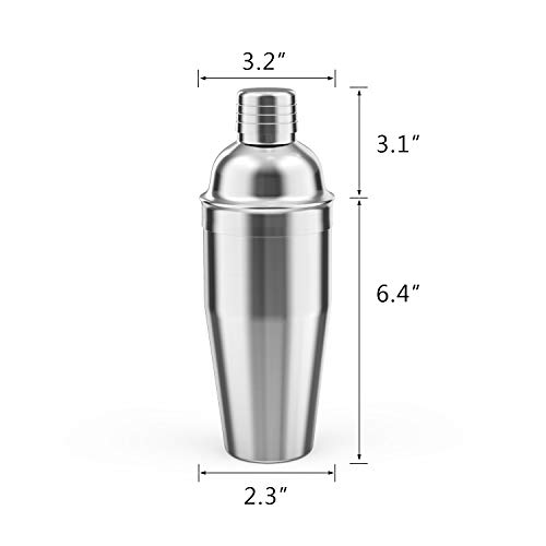 Luckygoobo LK12 Cocktail Shaker,24 Oz Martini Shaker,Drink Shaker Built-In Strainer,Professional Stainless Steel Margarita Mixer,Bartender Kit Gifts. thumb #5