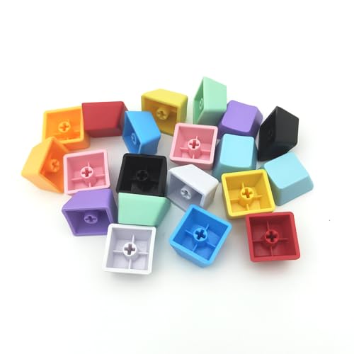 Elacgap OEM Profile Blank Keycaps PBT Rainbow Mixed Colors 1U R4 Keycap for MX switches Mechanical Keyboard (Mixed Colors, 100pcs)