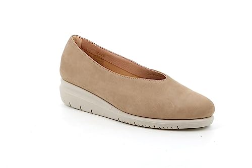 Ballerines en cuir beige Grunland RYSA SC5354 l'artisanat du confort