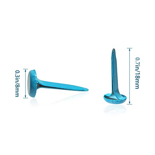 image for yuntop 100 Pcs Brass Paper Fasteners, 8x17mm Plated Mini Brads for Scr