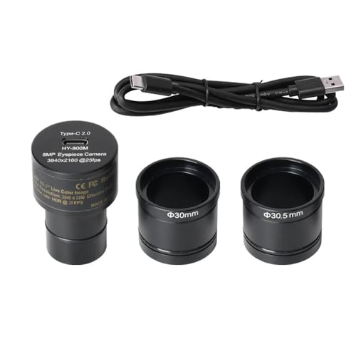 実験用顕微鏡スライド 8MP USB Type-C 2.0 4K IMX377 測定顕微鏡接眼電子デジタル接眼カメラ 生物宝石はんだ付け用 顕微鏡部品(Eyepiece Full Kit)