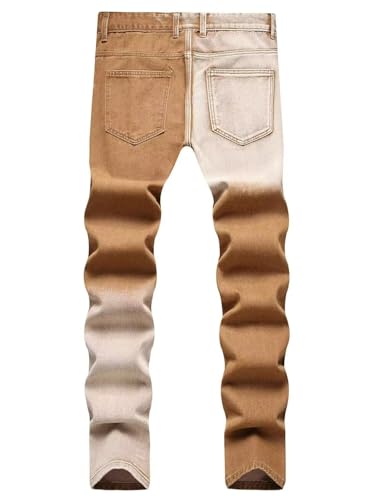 Men's Jeans Slim Fit Ripped Straight Leg Distressed Fashion Denim Pants Size 28/30/32/34/36/38/402