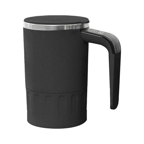 Generico Auto mezclador – 380 ml de acero inoxidable recargable – con mezclador automático y tapa | Para leche, proteínas, en polvo, bebida, casa, cocina, oficina, viajes, camping