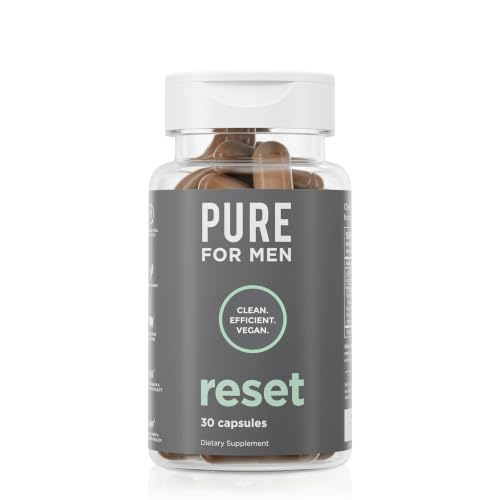 Pure for Men Detox Supplement Reset | Promotes Digestive & Gut Health Helps Remove Toxins & Supports Immune System Colon Cleanse | 30 Capsules