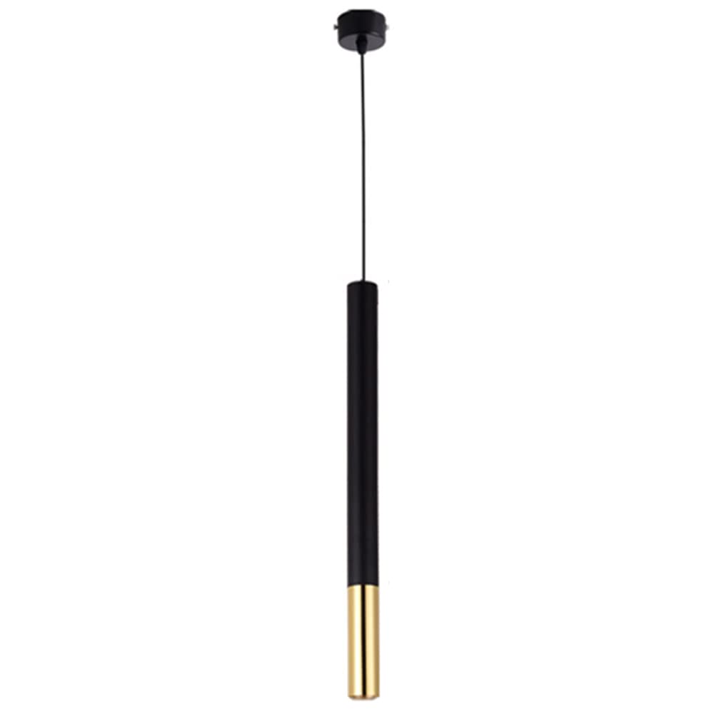 Chandelier noir LED suspension cuisine moderne luminaire tube tube - 8