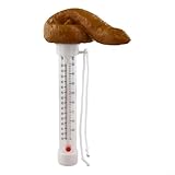 Schwimmendes Kotthermometer für Pools und Spas, leicht ablesbare Wassertemperaturanzeige mit Fahrenheit und für Celsius-Skala, Kunststoff-Design für Aquarien, Whirlpools und Gartenteiche