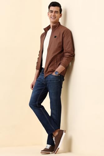 Image of Allen Solly Men's Regular Fit Solid Windcheater Jacket