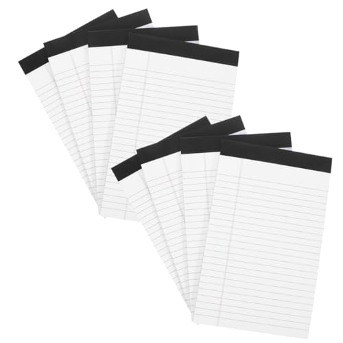 Bloc-notes portable A5 avec papier déchirable à larges lignes lot de 8