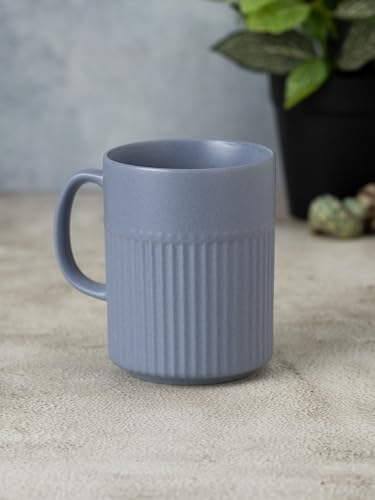 Image of Clay Craft Fine Ceramic Crimson Microwave Safe Coffee & Milk Mug, 350Ml, 1 Piece, Blue, Mug for Coffee, Ideal for Gifting, Perfect for Home & Office