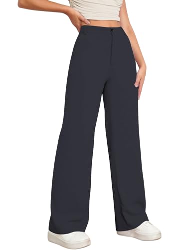 Image of Toochki Trousers for Woman Pants Women's Formal Office Korean | Black Track Pant | Straight | Cotton Spandex Stretchable Trouser | High-Waisted Bottom Wear