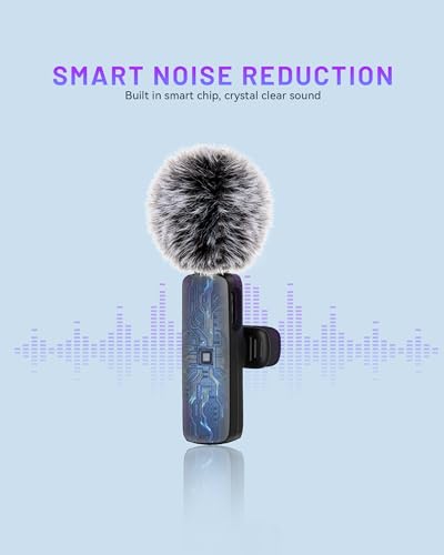 Zyerch 𝟮𝟬𝟮𝟰 Professional Wireless Lavalier Microphone for iPhone iPad, Wireless Microphone- 2 Pack Noise Canceling Crystal Clear Recording with USB-C, Live Streaming, YouTube, TikTok - Thumbnail 6
