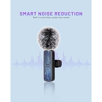 2024 Professional Wireless Lavalier Microphone for iPhone iPad, Wireless Microphone- 2 Pack Noise Canceling Crystal Clear Recording with USB-C, Live Streaming, YouTube, TikTok
