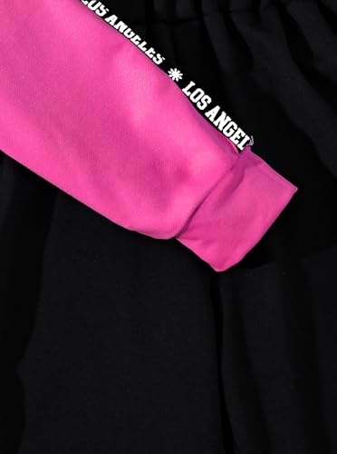 Image of Hilinker Girls Graphic 3 Piece Outfits Workout Hoodie Crop Tank and Sweatpants Set