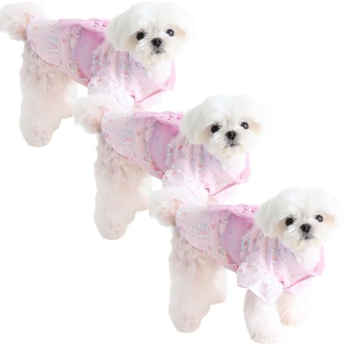 【まとめ買い】 【セット販売】 【ピンク/M/3点セット】 【2025春夏 ペット服 浴衣・和服 犬服 猫服 超可愛い ドッグウエア ネコ雑貨 TC 小型犬 猫用 浴衣 和風 和柄 かわいい おしゃれ 夏用 涼感 軽量 通気性 快適 着物 コスチューム ペ