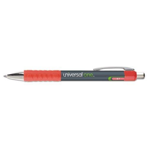 Bolígrafo retráctil gel Universal Office Products rojo docena