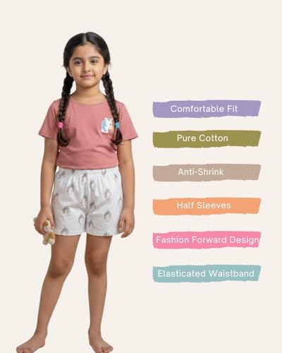 Image of Pure Cotton Half Sleeves Paw Printed T-Shirt & Shorts Set Grey