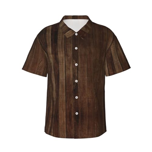 Chemise hawaïenne homme manches courtes boutonnée avec poche poitrine S-3XL
