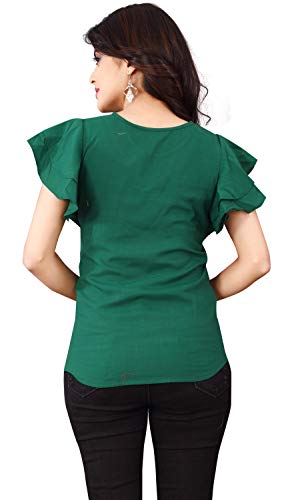 Image of DHRUVI TRENDZ Women's Plain Regular fit Top