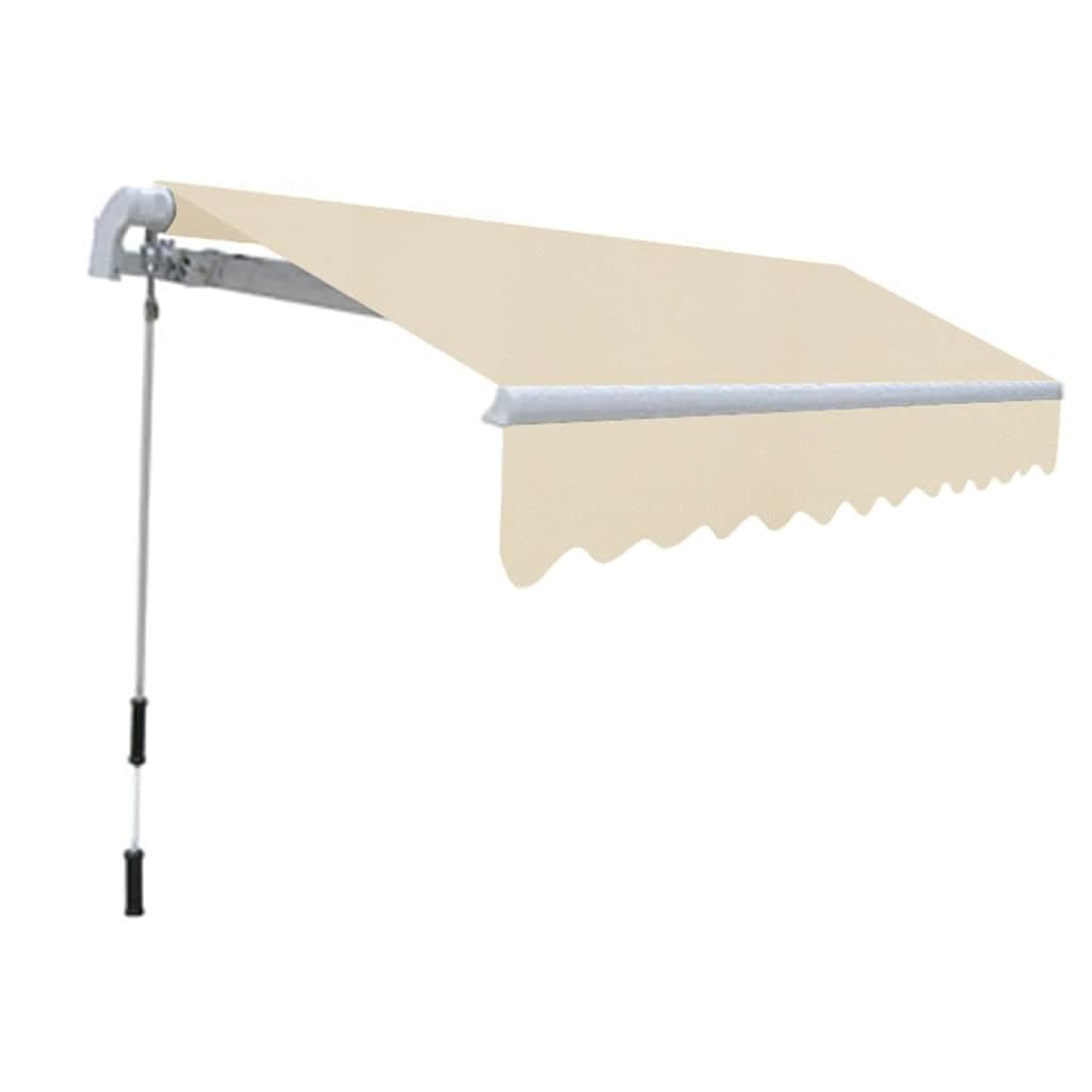 Cadre de Store Banne Aluminium, Enroulement Automatique, Blanc, 4 x 3 m