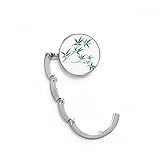 bambus tischplatte rund Klassifizierung: Haken DIYthinker Malerei Grün Kultur Bambus Tisch Haken Falttasche Schreibtisch Aufhänger Faltbare Halter 4,4 x 4,4 cm (Breite x Höhe) gefaltet Mehrfarbig