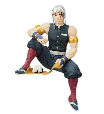 Anime Tengen Uzui Sitting Eating Action Figure Height 16 cm for Car Dashboard, Decoration, Cake, Office Desk & Study Table Toy Multicolor